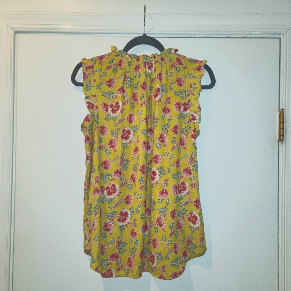 Loft - Floral Ruffle Blouse - Picture 2 of 3